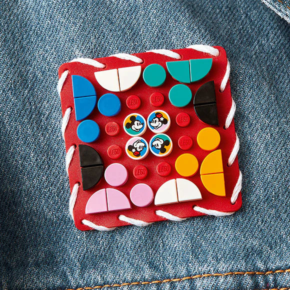 LEGO® DOTS Disney Mickey Mouse & Minnie Mouse Stitch-on Patch - 41963 - 95 Piece Building Set
