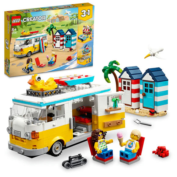 LEGO® Creator 3-in-1 Beach Camper Van | 31138 | 556 Piece Building Set