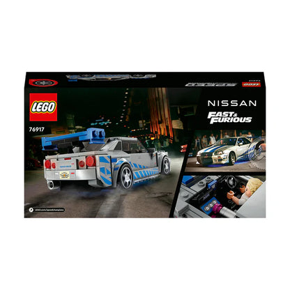 LEGO® Speed Champions 2 Fast 2 Furious Nissan Skyline GT-R (R34) - 76917 - 319 Piece Building Set