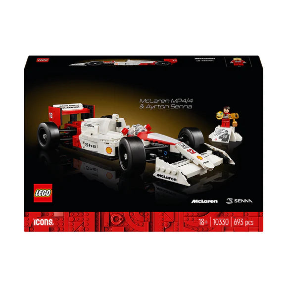 LEGO® ICONS McLaren MP4/4 & Ayrton Senna Set for Adults - 10330 - 693 Piece Building Set