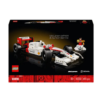 LEGO® ICONS McLaren MP4/4 & Ayrton Senna Set for Adults - 10330 - 693 Piece Building Set