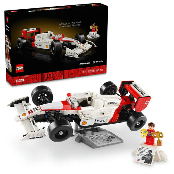 LEGO® ICONS McLaren MP4/4 & Ayrton Senna Set for Adults - 10330 - 693 Piece Building Set