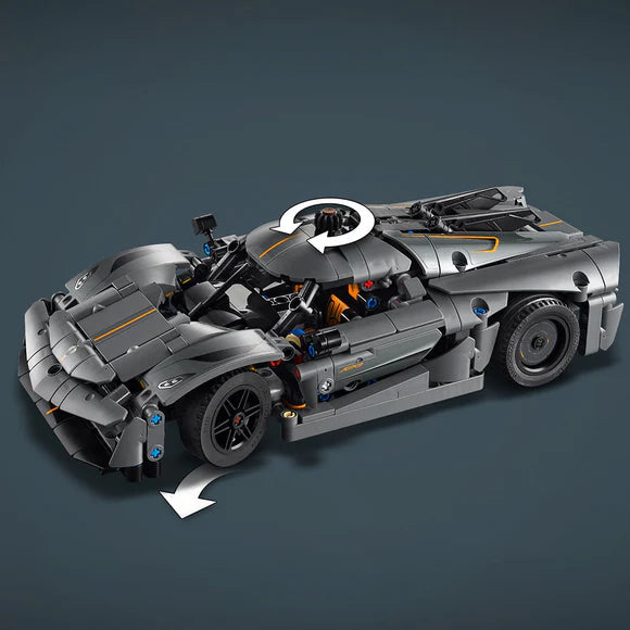 LEGO® Technic™ Koenigsegg Jesko Absolut Grey Hypercar - 42173 - 801 Piece Building Set