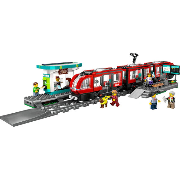 LEGO® City Downtown Tram and Station | 60423 | 811 Piece Building Set