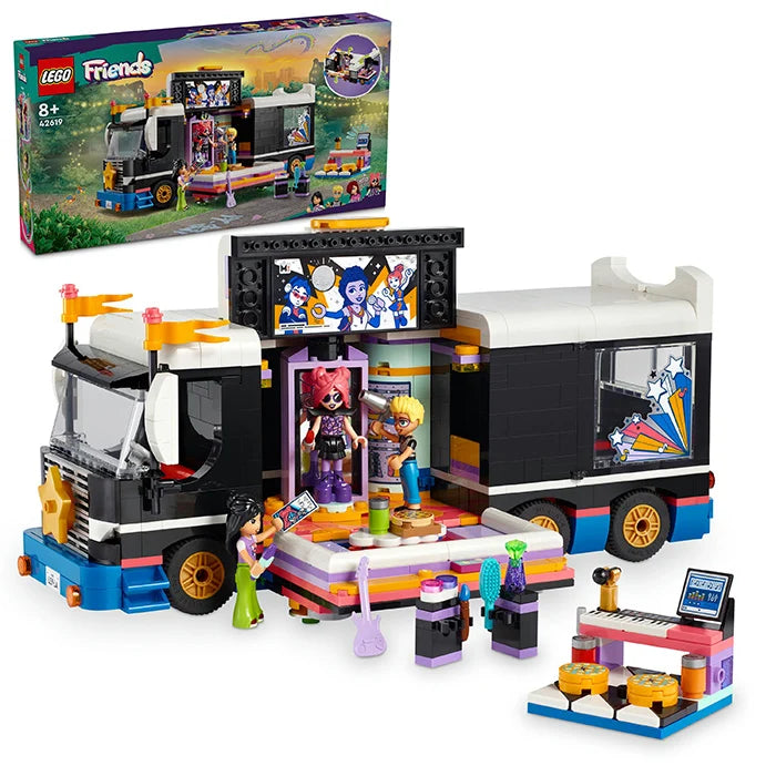 LEGO® Friends - Pop Star Music Tour Bus - 42619 - 845 Piece Building Set *** DAMAGED BOX ***