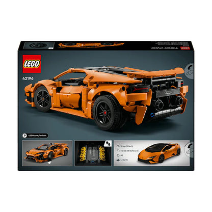 LEGO® Technic Lamborghini Huracán Tecnica Orange Supercar - 42196 - 806 Piece Building Set
