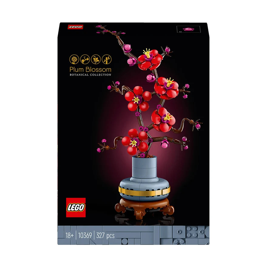 LEGO® Icons Botanicals Plum Blossom 10369 – 327-Piece Floral Building Set for Adults