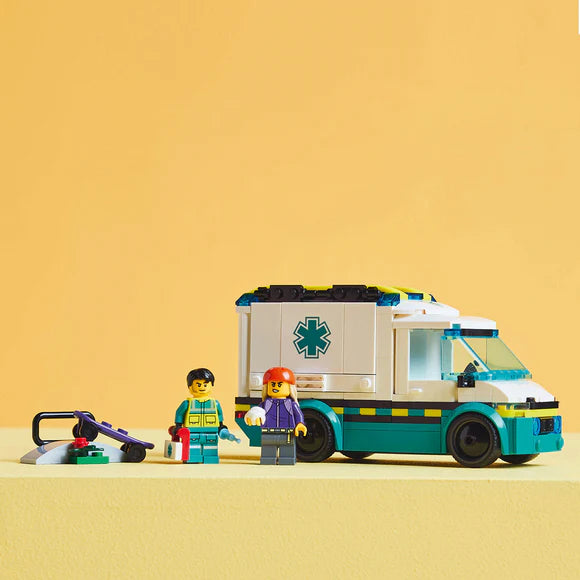 LEGO® City Emergency Ambulance Toy Truck - 60451 - 184 Piece Building Set