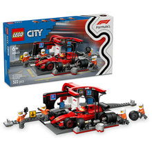 LEGO® City F1® Pit Stop & Pit Crew with Ferrari Car Toy - 60443 - 322 Piece Building Set