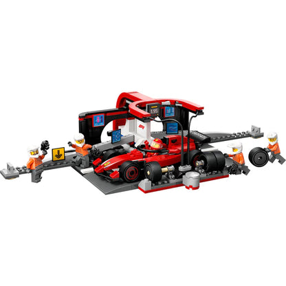 LEGO® City F1® Pit Stop & Pit Crew with Ferrari Car Toy - 60443 - 322 Piece Building Set