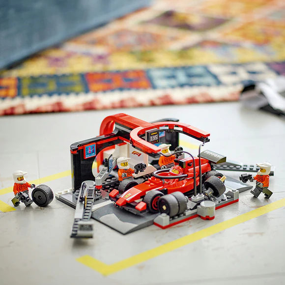 LEGO® City F1® Pit Stop & Pit Crew with Ferrari Car Toy - 60443 - 322 Piece Building Set