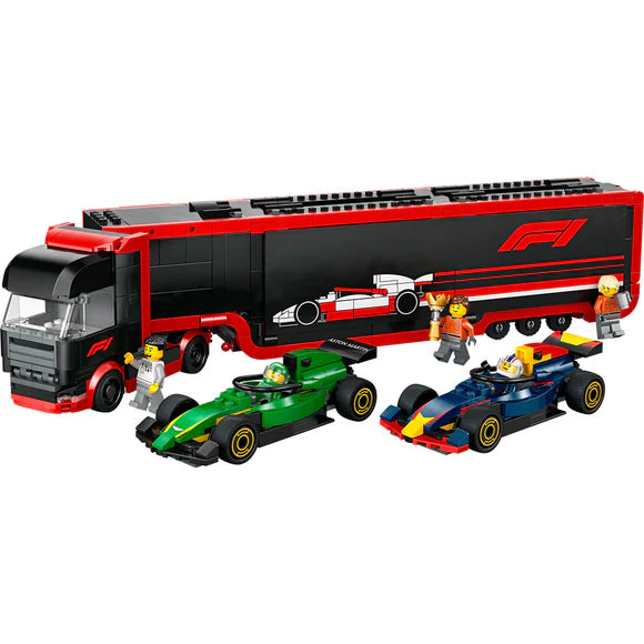 LEGO® City F1® Truck with RB20 & AMR24 F1® Cars Toy Racing Transporter Set - 60445 - 1086 Piece Building Set
