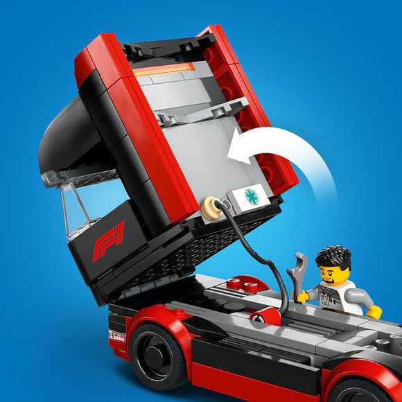 LEGO® City F1® Truck with RB20 & AMR24 F1® Cars Toy Racing Transporter Set - 60445 - 1086 Piece Building Set