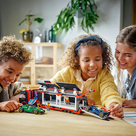 LEGO® City F1® Truck with RB20 & AMR24 F1® Cars Toy Racing Transporter Set - 60445 - 1086 Piece Building Set