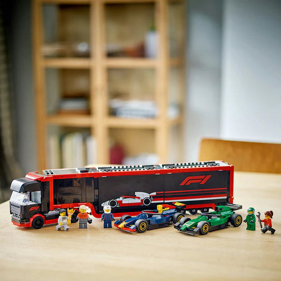 LEGO® City F1® Truck with RB20 & AMR24 F1® Cars Toy Racing Transporter Set - 60445 - 1086 Piece Building Set