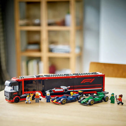 LEGO® City F1® Truck with RB20 & AMR24 F1® Cars Toy Racing Transporter Set - 60445 - 1086 Piece Building Set
