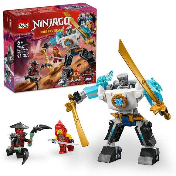 LEGO® NINJAGO® Zane’s Battle Suit Mech Ninja - 71827 - 92 Piece Building Set
