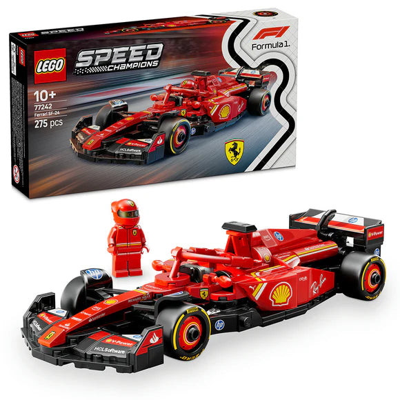 LEGO® Speed Champions Ferrari SF-24 F1® Race Car Driver Set - 77242 - 275 Piece Building Set