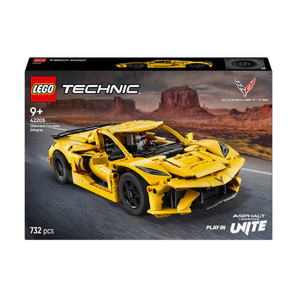 LEGO® Technic Chevrolet Corvette Stingray Yellow - 42205 - 732 Piece Building Set