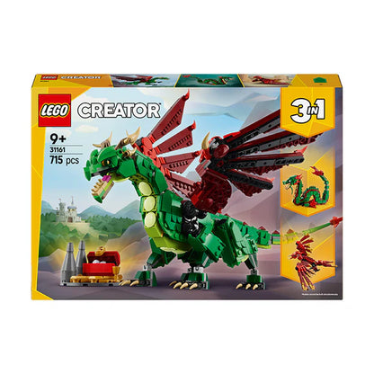 LEGO® Creator 3in1 Medieval Dragon Figure, Creative Toy - 31161 - 715 Piece Building Set