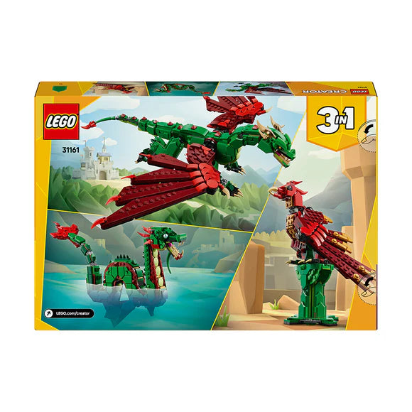LEGO® Creator 3in1 Medieval Dragon Figure, Creative Toy - 31161 - 715 Piece Building Set