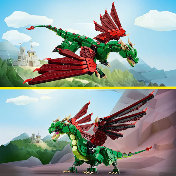 LEGO® Creator 3in1 Medieval Dragon Figure, Creative Toy - 31161 - 715 Piece Building Set