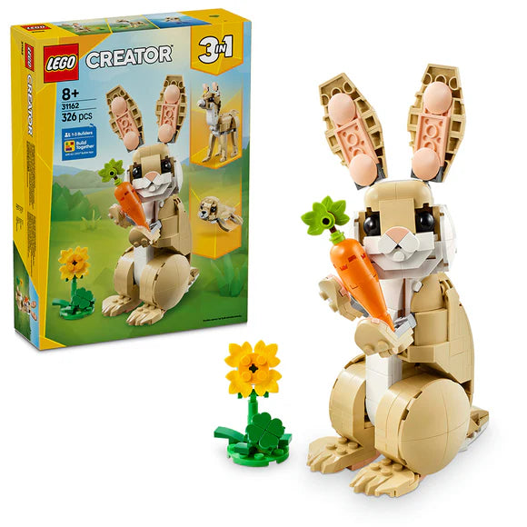 LEGO® Creator 3in1 Cute Bunny Toy, Animal Figure Set - 31162 - 326 Piece Building Set