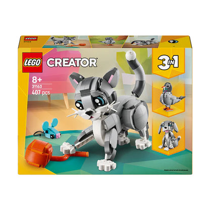 LEGO® Creator 3in1 Playful Cat Figure, Toy Animal Set - 31163 - 407 Piece Building Set