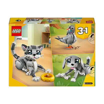 LEGO® Creator 3in1 Playful Cat Figure, Toy Animal Set - 31163 - 407 Piece Building Set