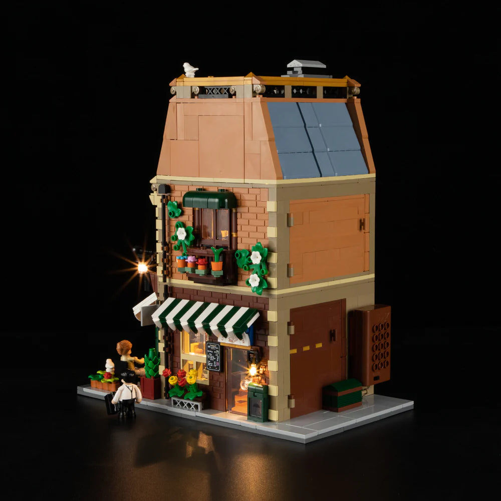 Lumibricks® | Funwhole® Book Café & Coffee House — Modular City Building with LED Lights — F9031 — 1718 Piece Building Set