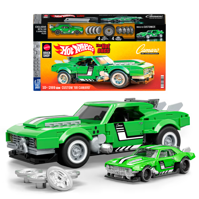 MATTEL BRICK SHOP™ Hot Wheels® Custom '68 Camaro - 289 Piece Building Set - 1:32 scale