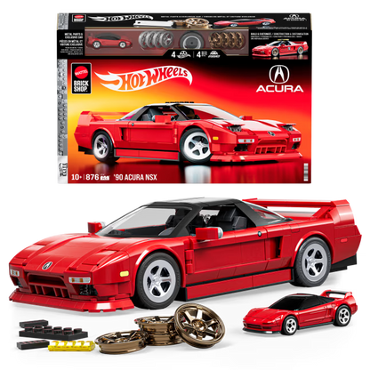 MATTEL BRICK SHOP™ Hot Wheels® 90 Acura NSX - 876 Piece Building Set - 1:16 scale