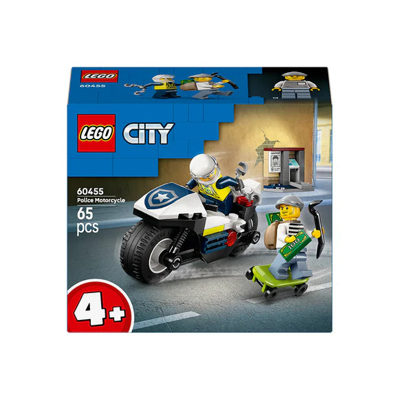 LEGO® City Police Motorcycle Chase Toy, Motorbike - 60455 - 65 Piece Building Set