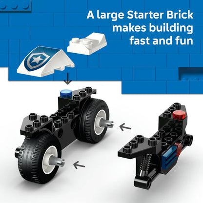 LEGO® City Police Motorcycle Chase Toy, Motorbike - 60455 - 65 Piece Building Set