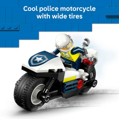 LEGO® City Police Motorcycle Chase Toy, Motorbike - 60455 - 65 Piece Building Set