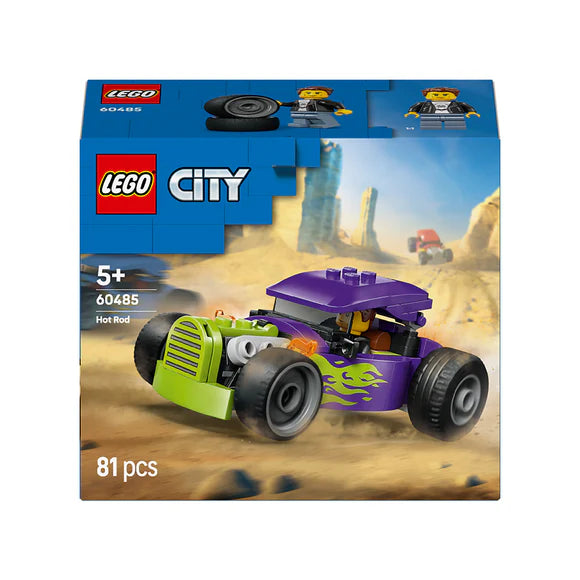 LEGO® City Hot Rod Race Car and Minifigure - 60485 - 81 Piece Building Set