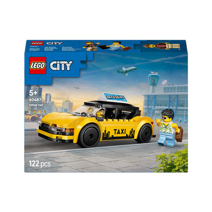 LEGO® City Yellow Taxi - Model Car Kit with 2 Minifigures - 60487 - 122 Piece Building Set