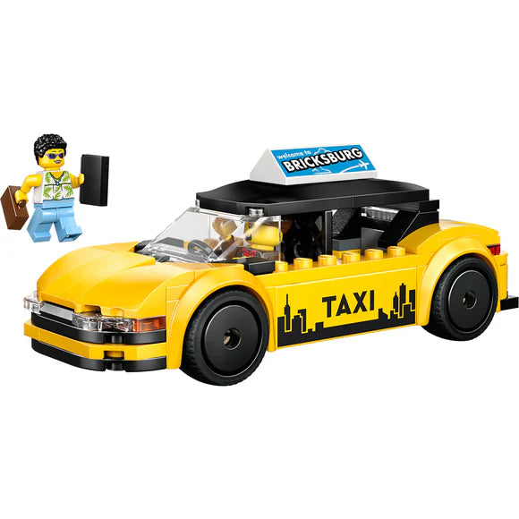 LEGO® City Yellow Taxi - Model Car Kit with 2 Minifigures - 60487 - 122 Piece Building Set