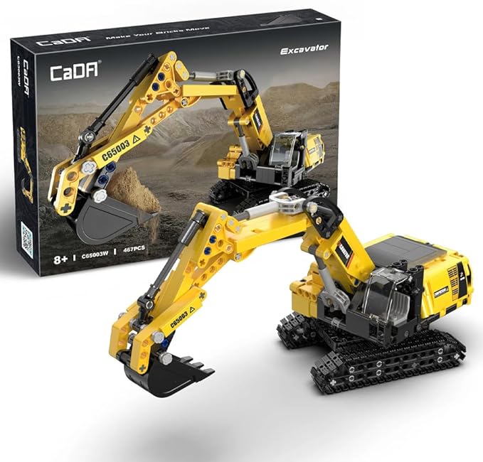 CADA 467-Piece Excavator — Compatible Building Set