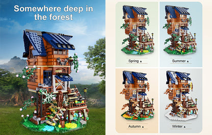 CaDA Four Season Story Tree Shack - C66004W - 1155 Piece Building Set | Brick N Build