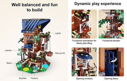 CaDA Four Season Story Tree Shack - C66004W - 1155 Piece Building Set | Brick N Build
