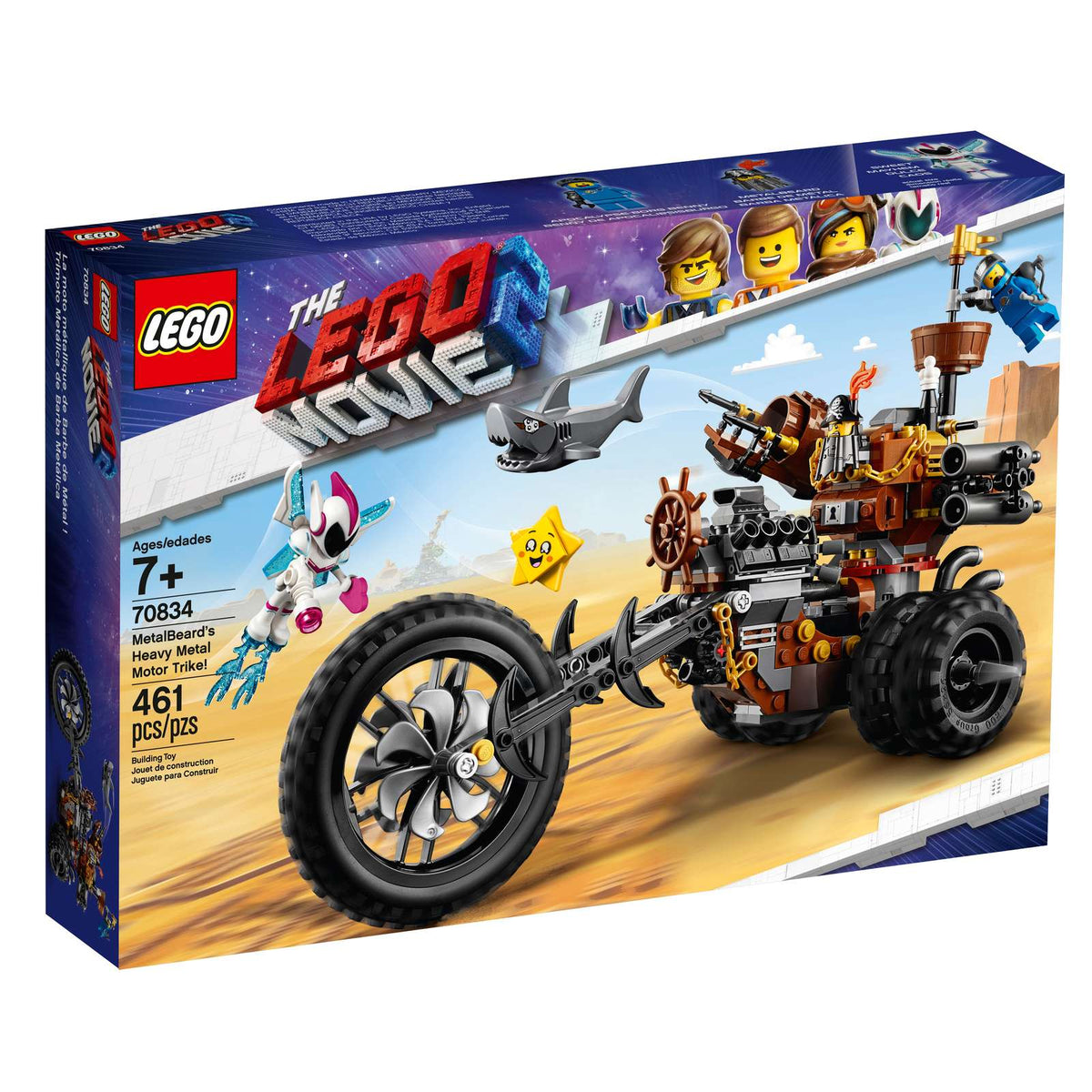 LEGO® THE LEGO® MOVIE 2™ MetalBeard's Heavy Metal Motor Trike! 70834 - 461 Pieces