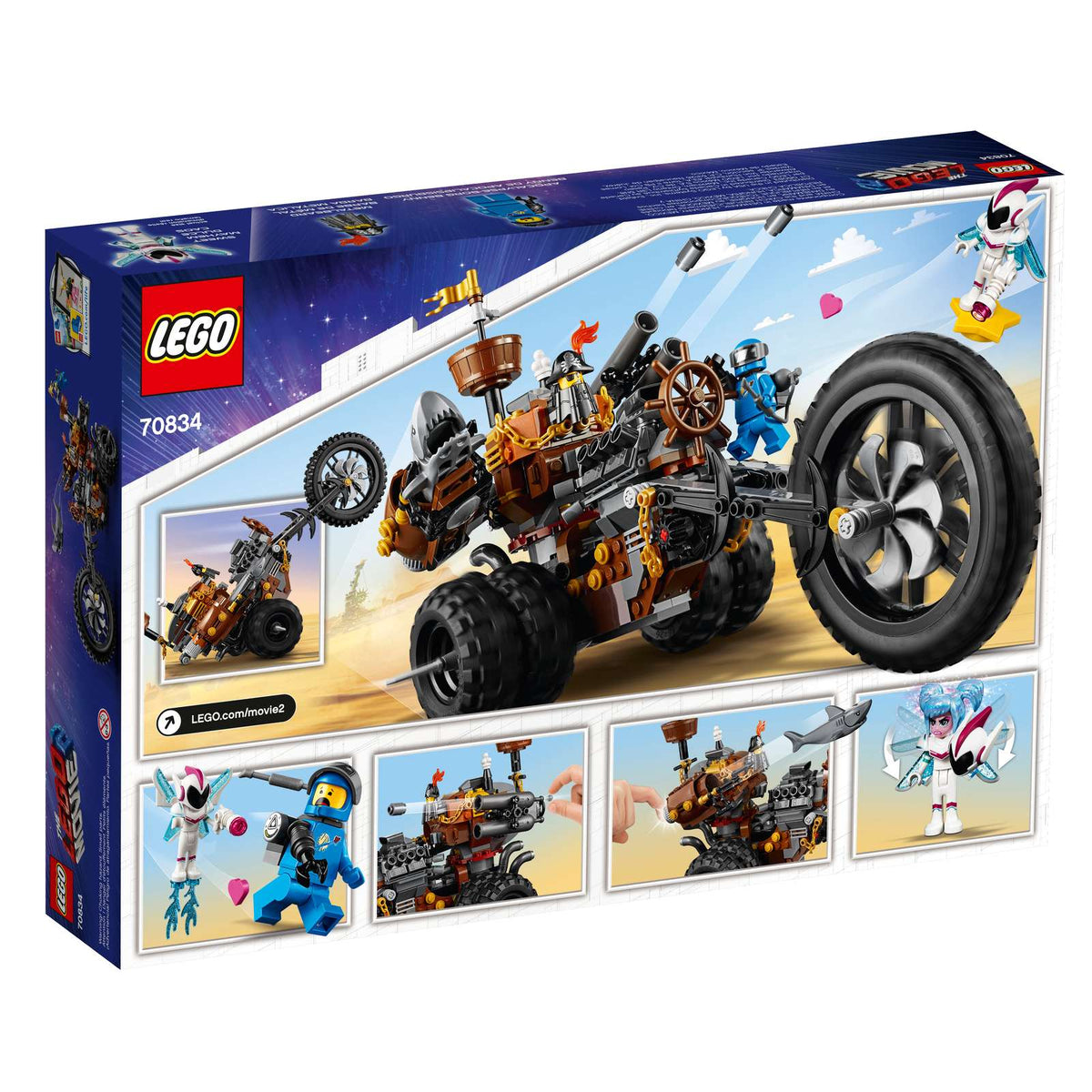 LEGO® THE LEGO® MOVIE 2™ MetalBeard's Heavy Metal Motor Trike! 70834 - 461 Pieces