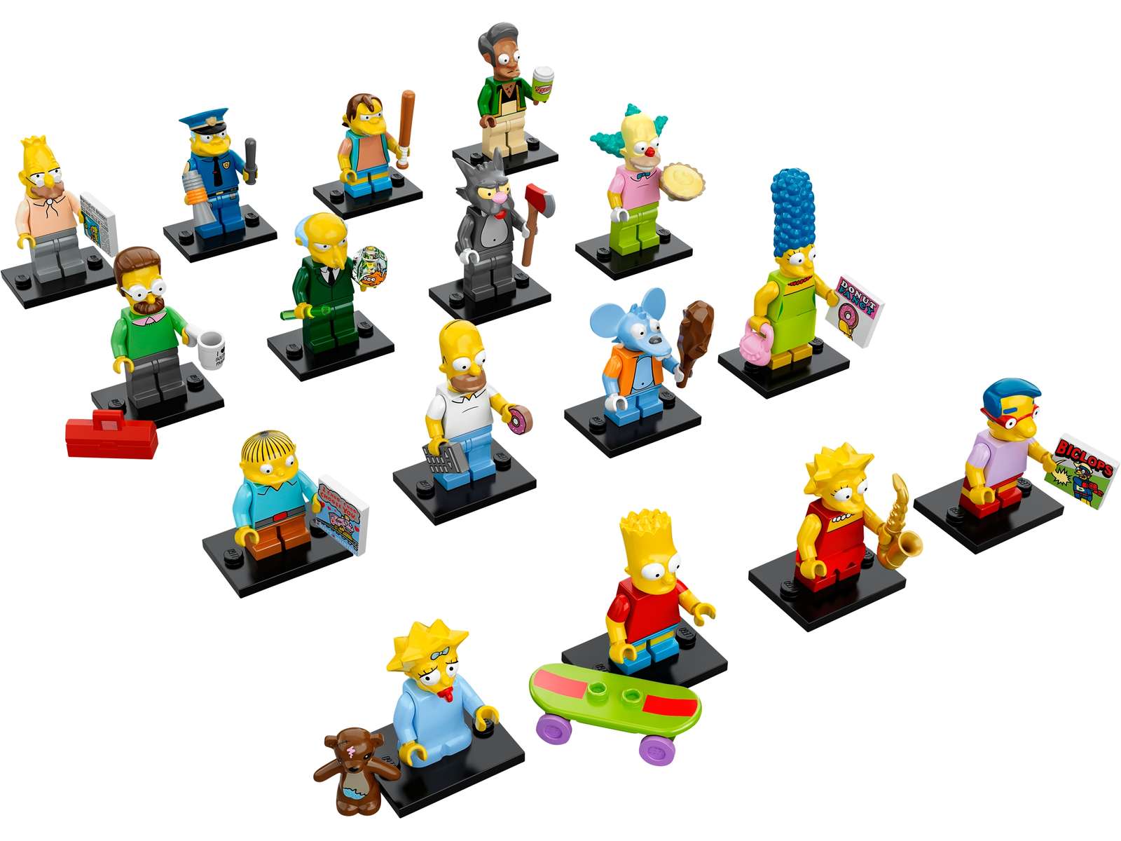 LEGO® Minifigures - The Simpsons™ Series 1 - 71005 - Full Set of 16 Minifigures with accessories