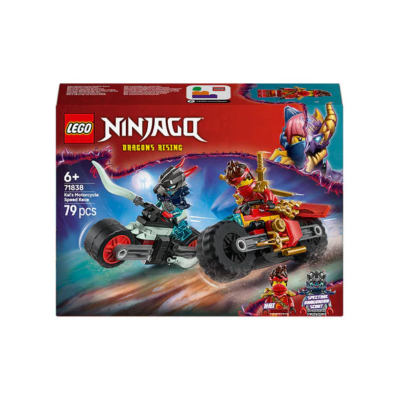LEGO® NINJAGO® Kai’s Motorcycle Speed Race with 2 Ninja Bike Toys - 71838 - 79 Piece Building Set
