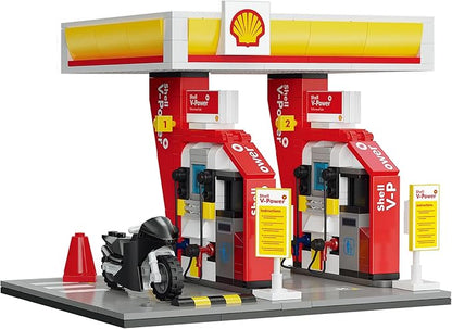 CADA 305-Piece Shell Small Gas Station — Compatible Building Set