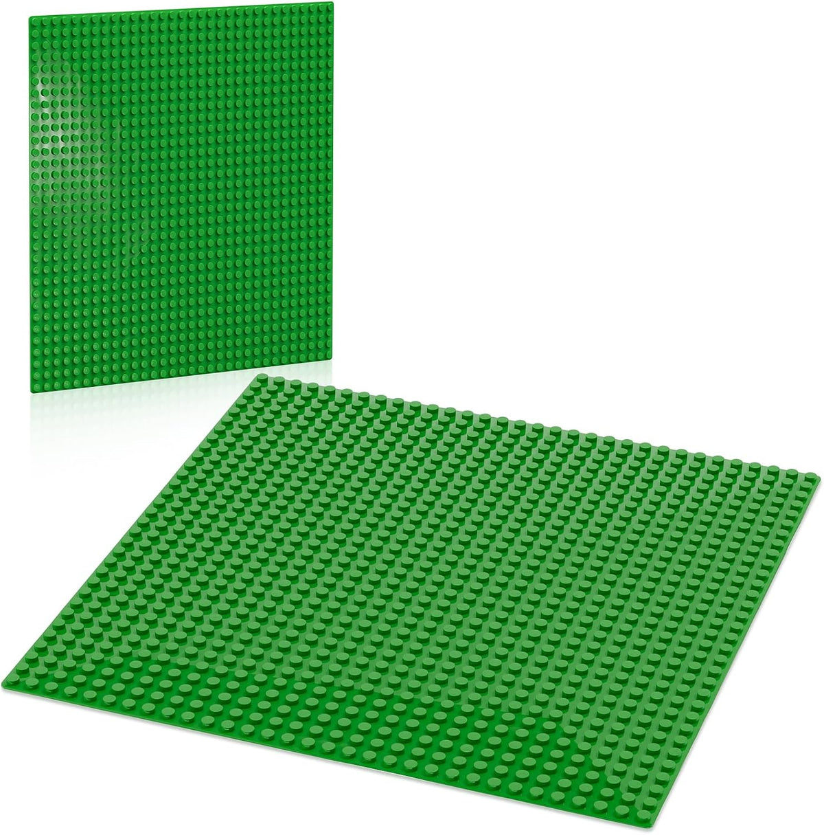 Brick n Build Classic Green Baseplates, 32x32 Stud - Square Base Plates for Play or Display - Compatible with LEGO®