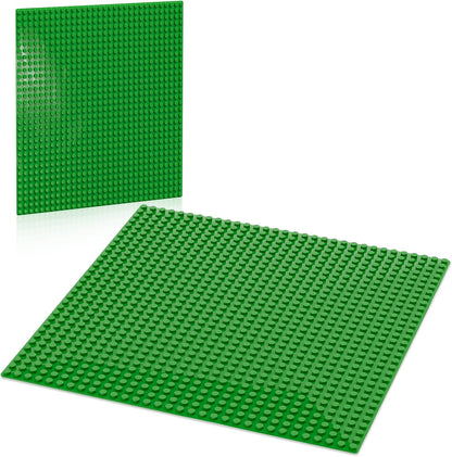 Brick n Build Classic Green Baseplates, 32x32 Stud - Square Base Plates for Play or Display - Compatible with LEGO®