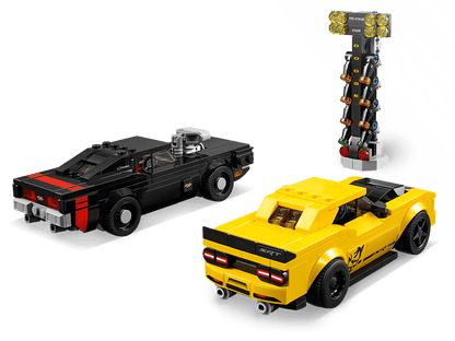 LEGO® Speed Champions 2018 Dodge Challenger SRT Demon and 1970 Dodge Charger R/T Race Cars - 75893 - 478 Piece Building Set
