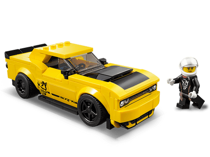 LEGO® Speed Champions 2018 Dodge Challenger SRT Demon and 1970 Dodge Charger R/T Race Cars - 75893 - 478 Piece Building Set
